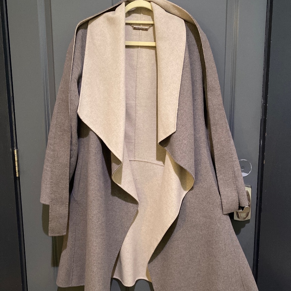 Diane von Furstenberg wool winter jacket, with belt, size L